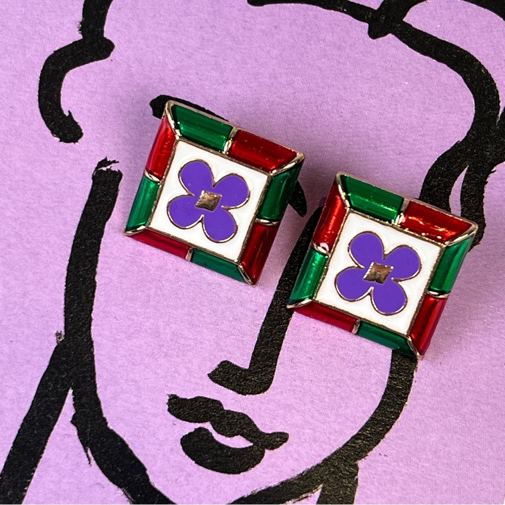 Colorful Geometric Earrings